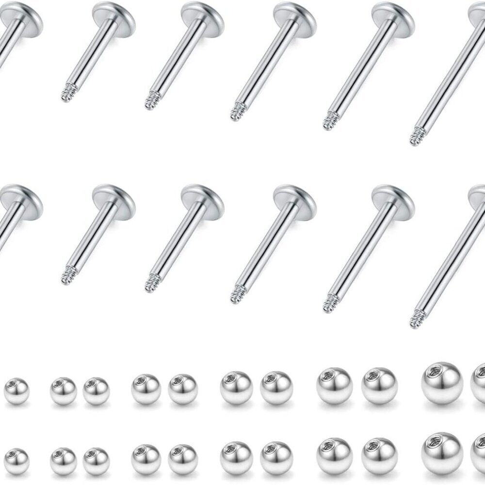 16G 18G Surgical Steel Tragus Cartilage Helix Earrings Studs Replacement Balls S